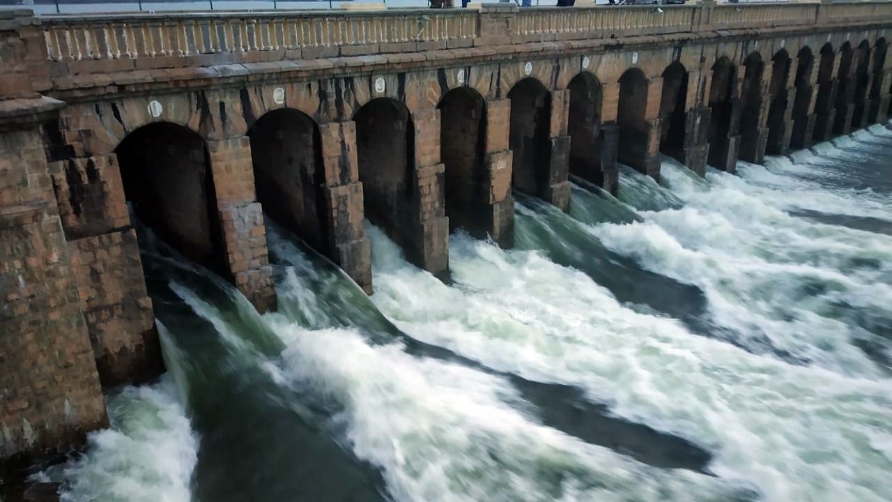 On Sunday, the inflow into the Krishnaraja Sagar was recorded at 13,418 cusec. Credit: DH File Photo