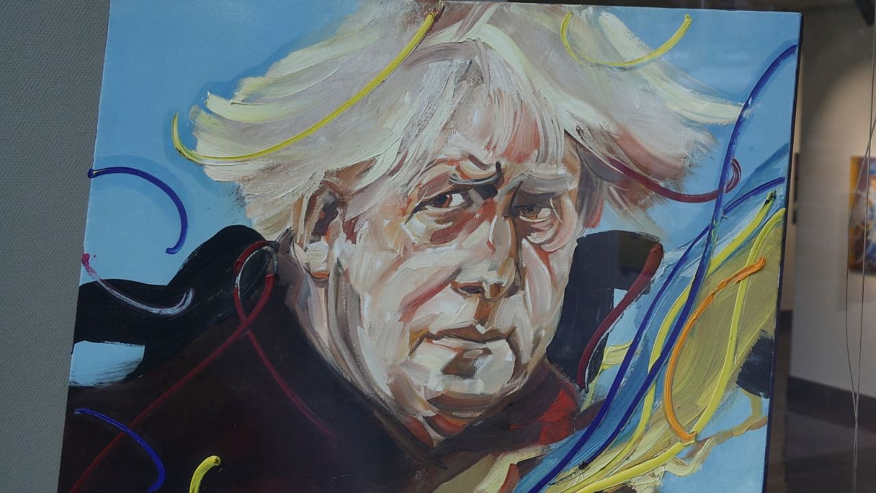 A painting of British Prime Minister Boris Johnson. Credit: Reuters Photo