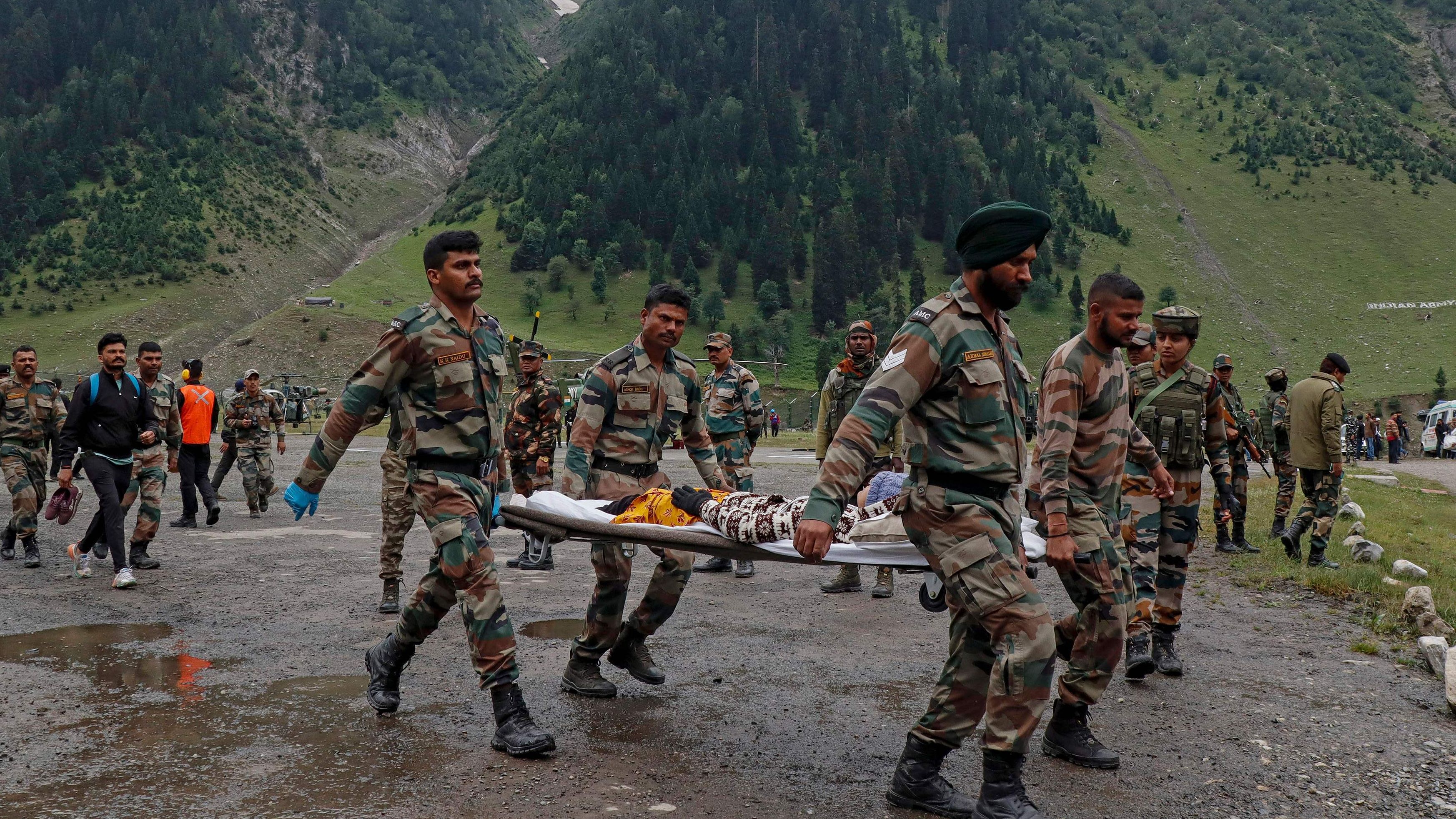 In the evening, as the flood water gushed in, tents started gettting washed away. Credit: AFP Photo