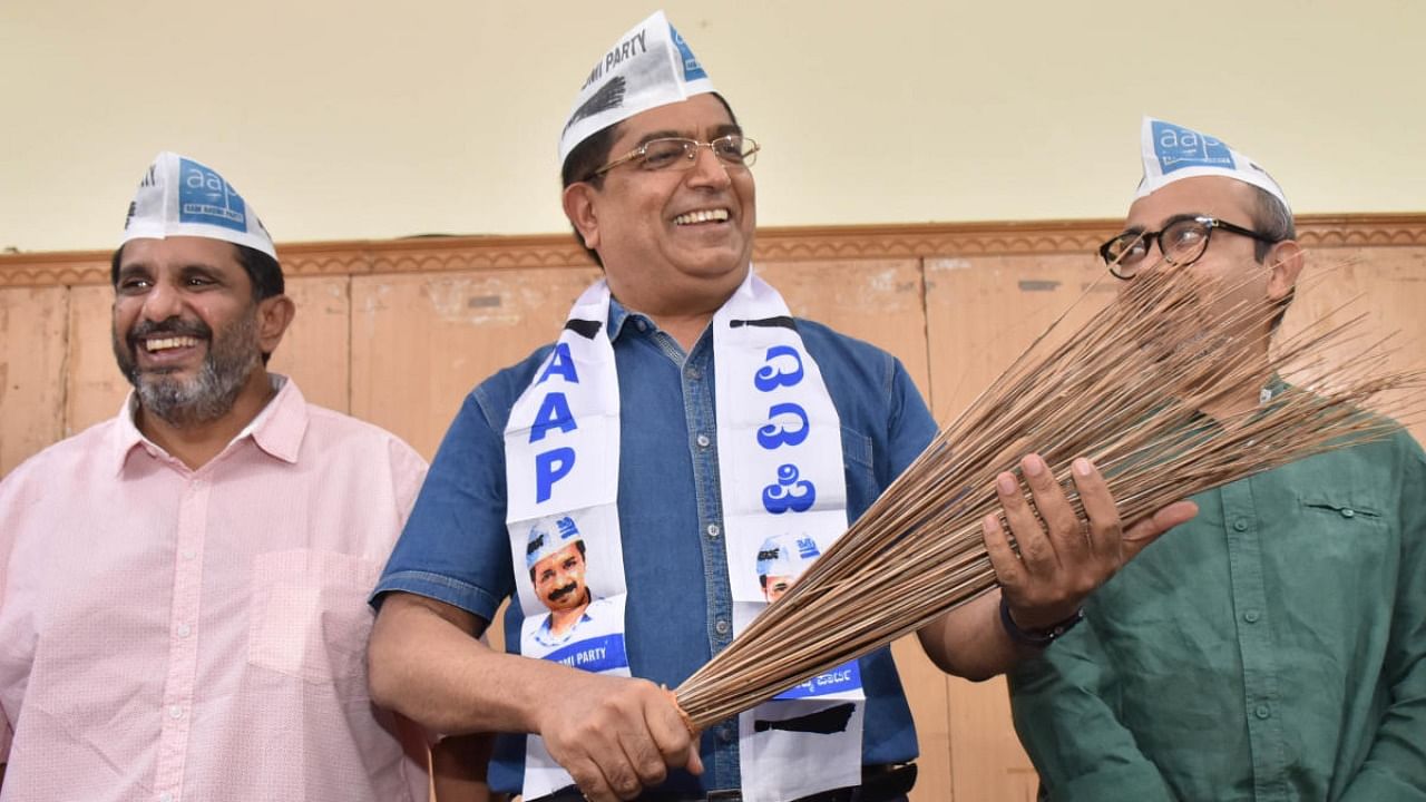 Former Police Commissioner Bhaskar Rao recently joined Aam Aadmi Party. Credit: DH File Photo