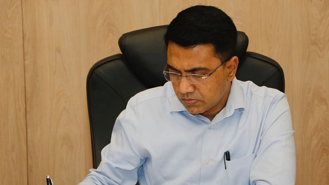 Goa Chief Minister Pramod Sawant has dismissed allegations about the BJP's role in the 'rebellion' in the state Congress. Credit: IANS File Photo