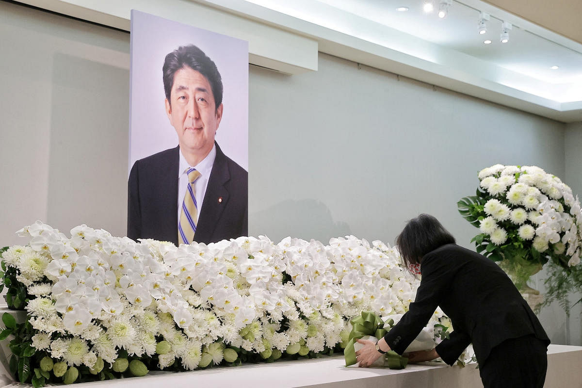 A portrait of late former Japanese Prime Minister Shinzo Abe. Credit: AFP Photo