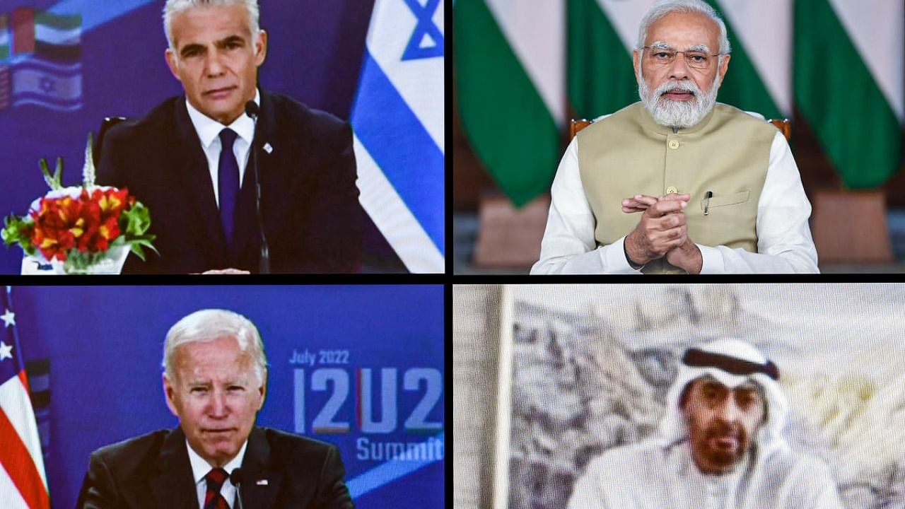 Narendra Modi addresses the I2U2 virtual Summit, in New Delhi, Thursday, July 14, 2022. Credit: PTI Photo