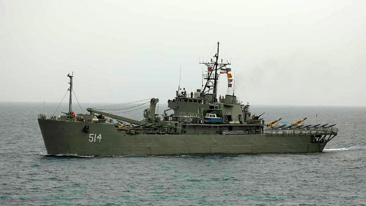 Iranian navy vessel "IRIS Lavan" (514) in the Indian ocean. Credit: AFP/Iranian Army
