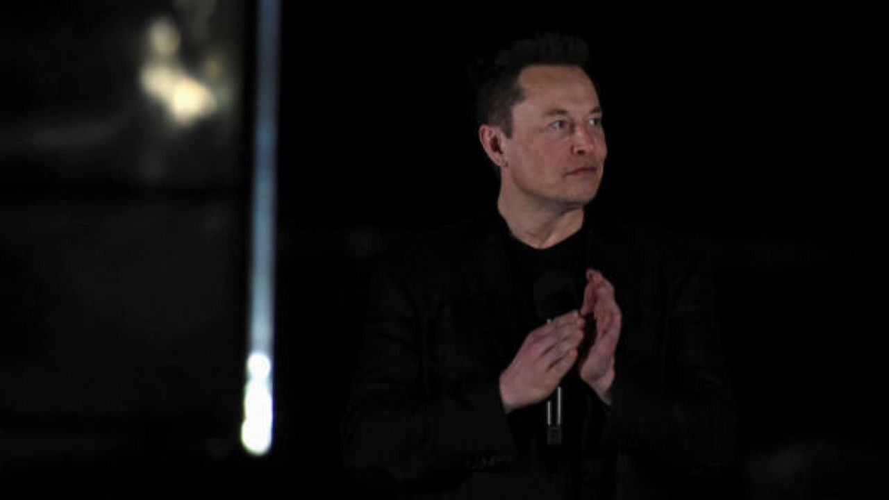 SpaceX's Elon Musk gives an update on the company's Mars rocket Starship in Boca Chica. Credit: Reuters