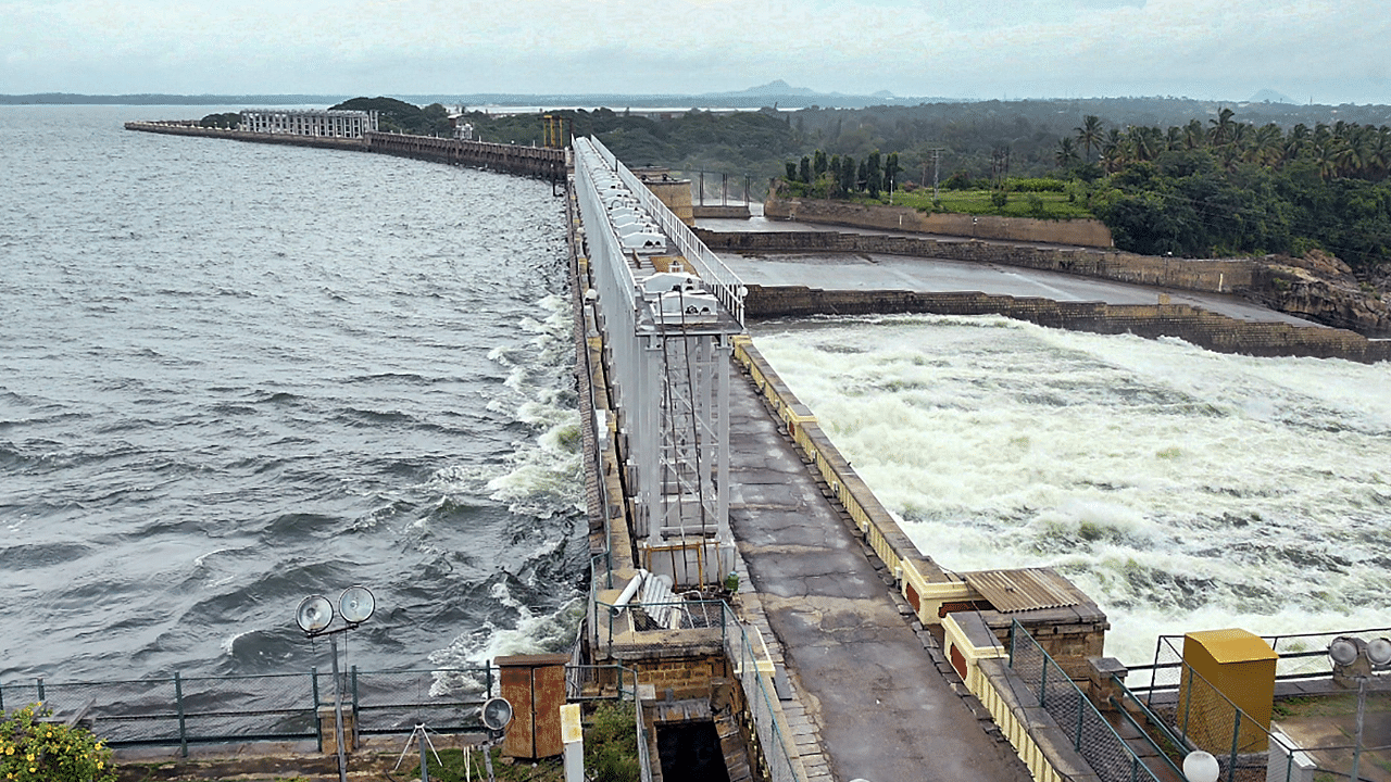 Krishna Raja Sagar (KRS) reservoir. Credit: PTI Photo