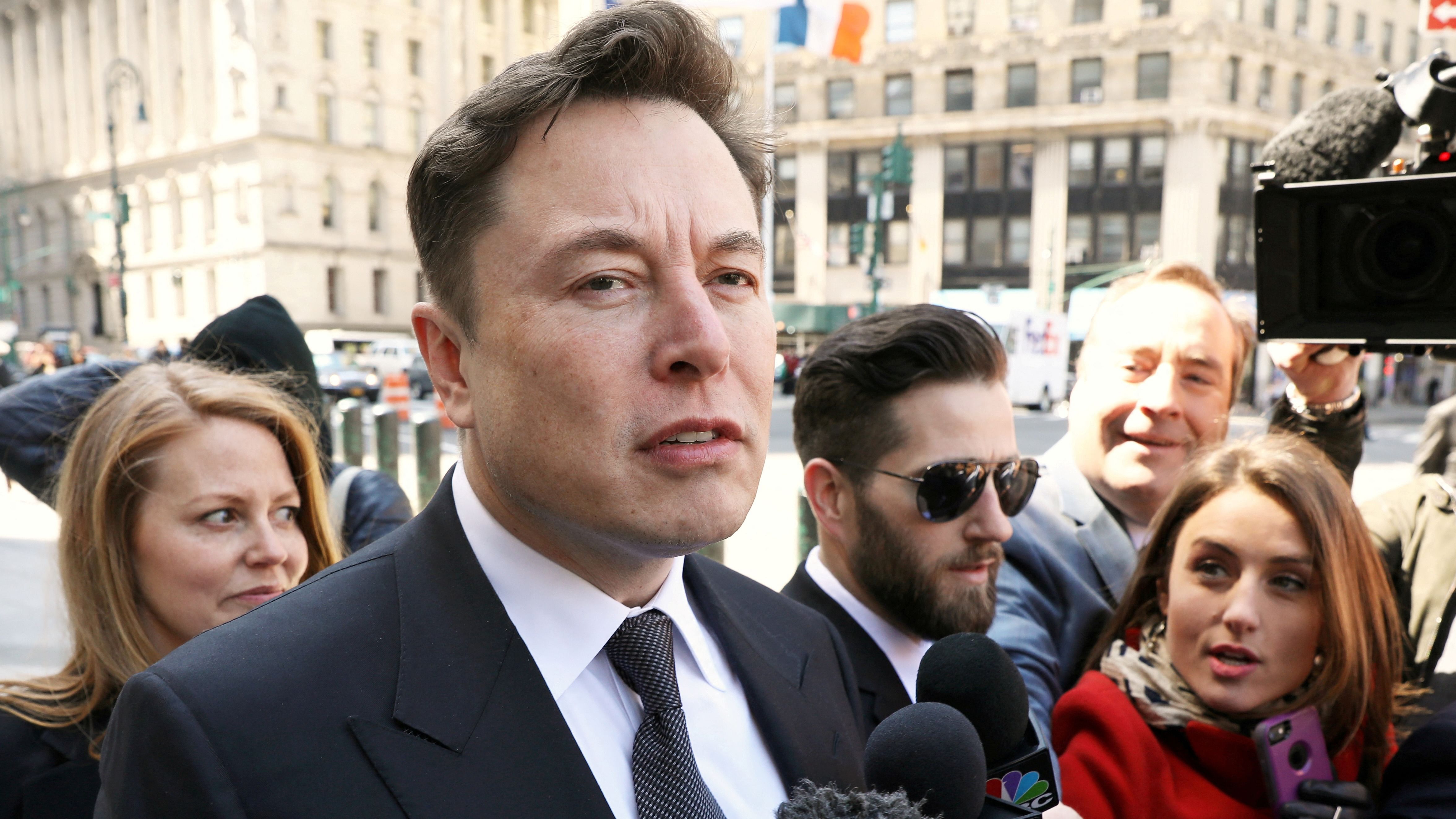 Tesla CEO Elon Musk arrives at Manhattan federal court for a hearing on his fraud settlement with the Securities and Exchange Commission (SEC) in New York City, U.S. April 4, 2019. Credit: Reuters