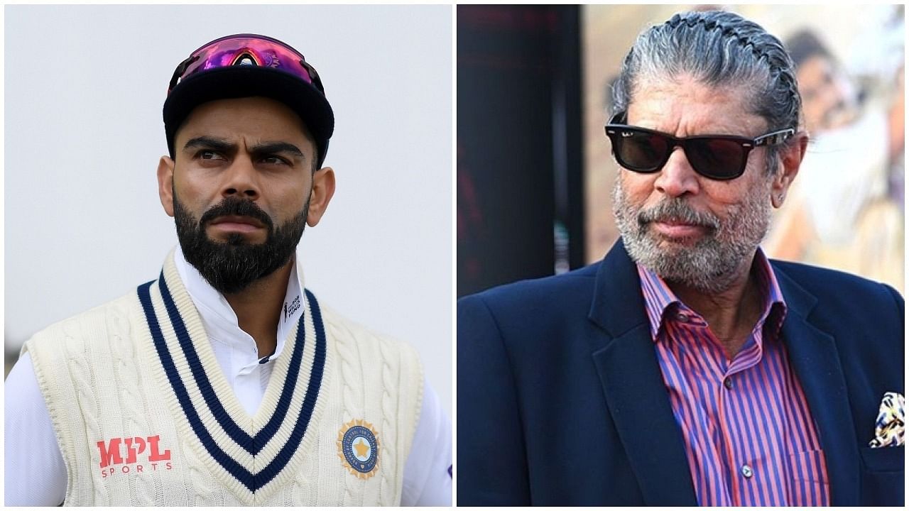 Virat Kohli and Kapil Dev. Credit: Agency Photos