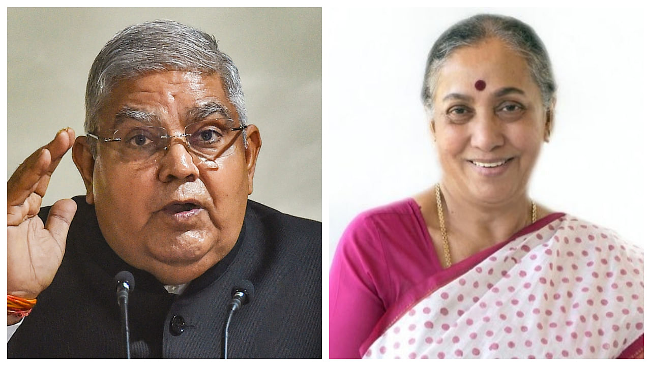 Jagdeep Dhankar (left) and Margaret Alva (right) face each other in Vice Presidential polls in August. Credit: PTI/IANS File Photo