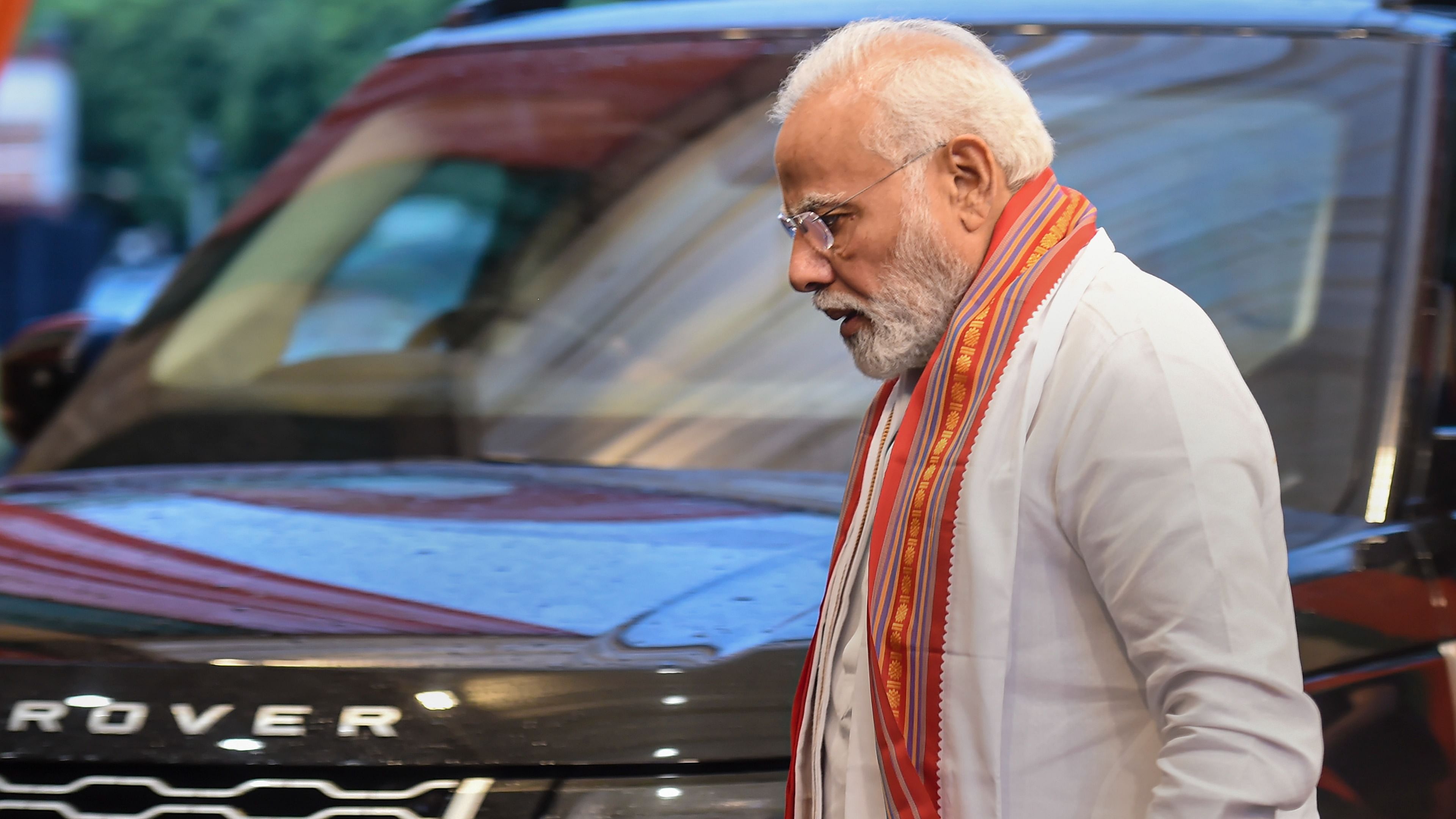 Prime Minister Narendra Modi arrives for the BJP Parliamentary Board meeting. Credit: PTI File Photo