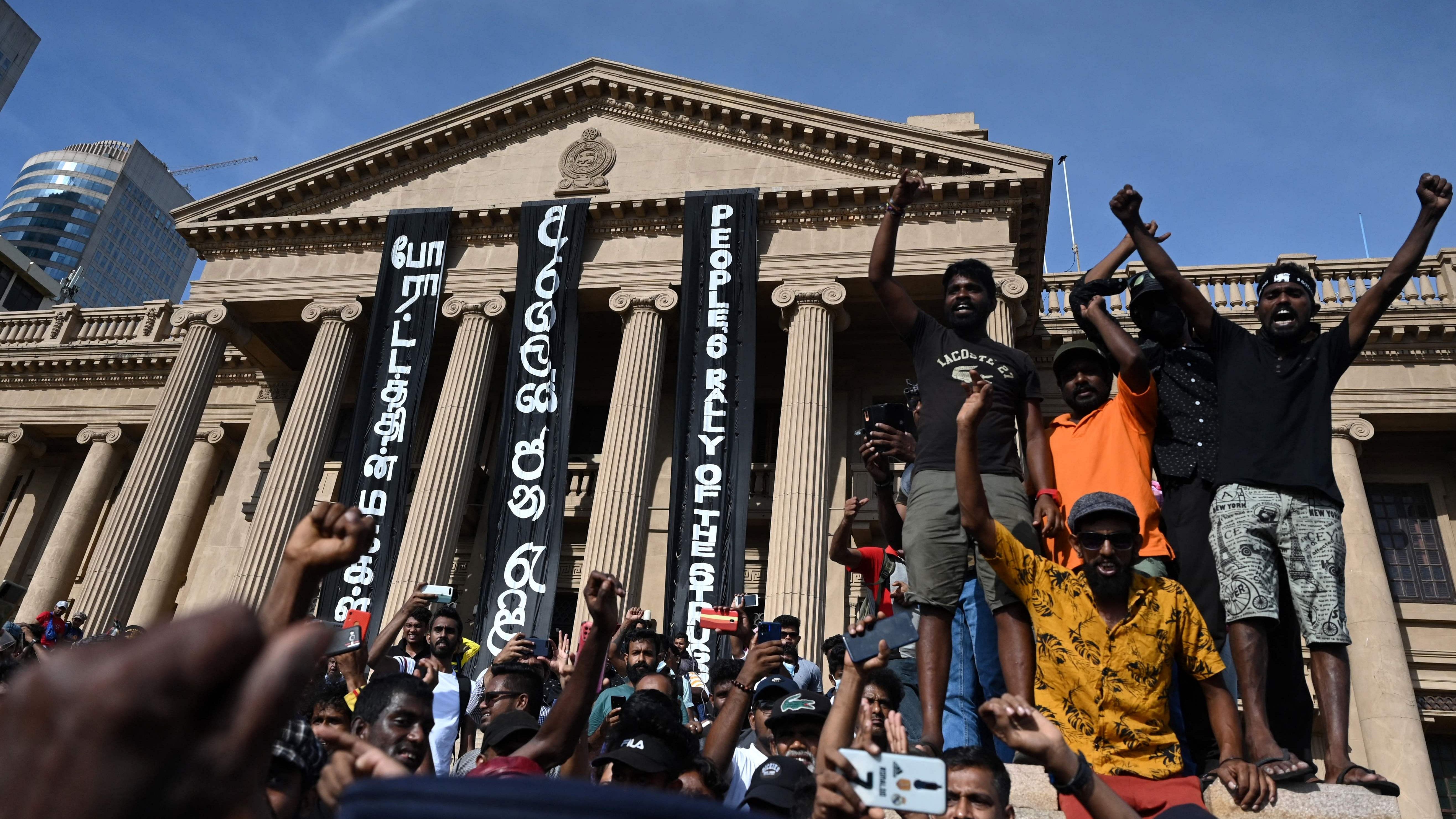 The anti-government protest began on April 9 near the presidential office and has been continuing without a break. Credit: AFP Photo