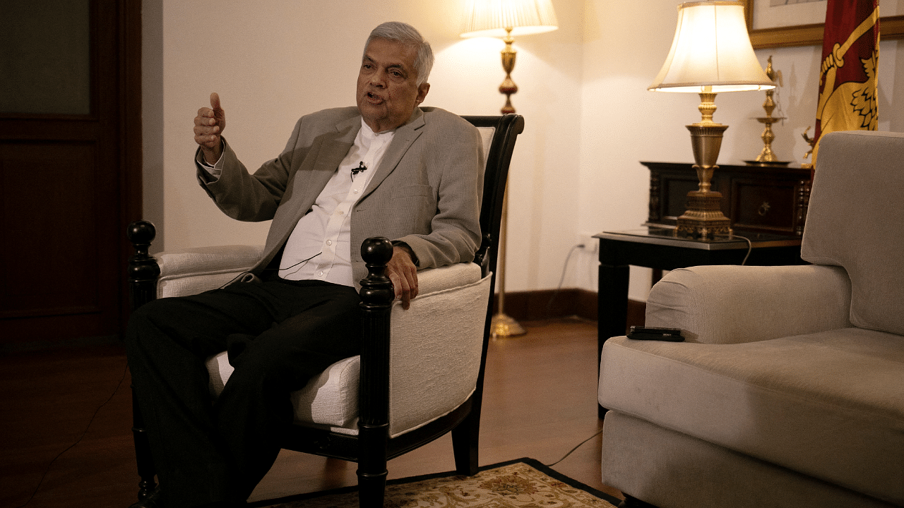 Sri Lanka's acting President Ranil Wickremesinghe. Credit: Reuters Photo