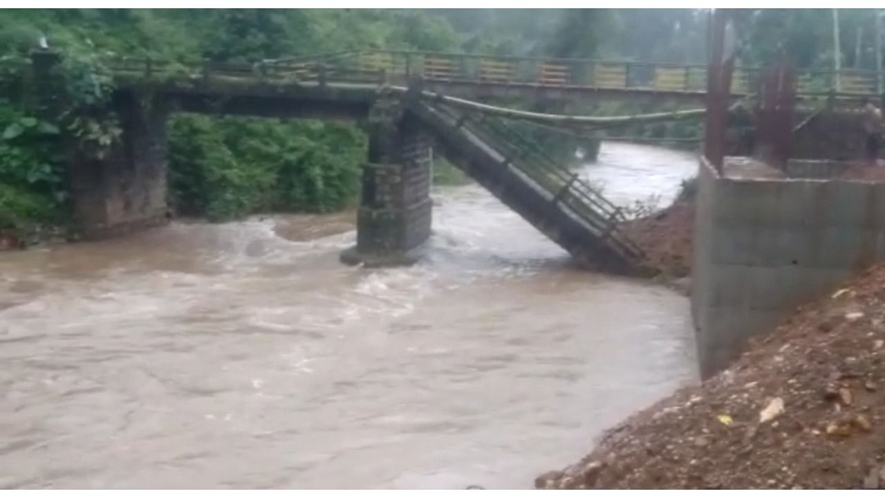 The bridge was on the Sringeri-Horanadu link road. Credit: DH Photo