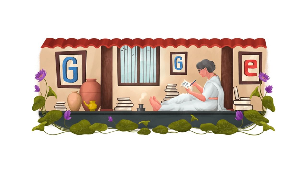 Google Doodle celebrating Balamani Amma's 113th birthday. Credit: Google