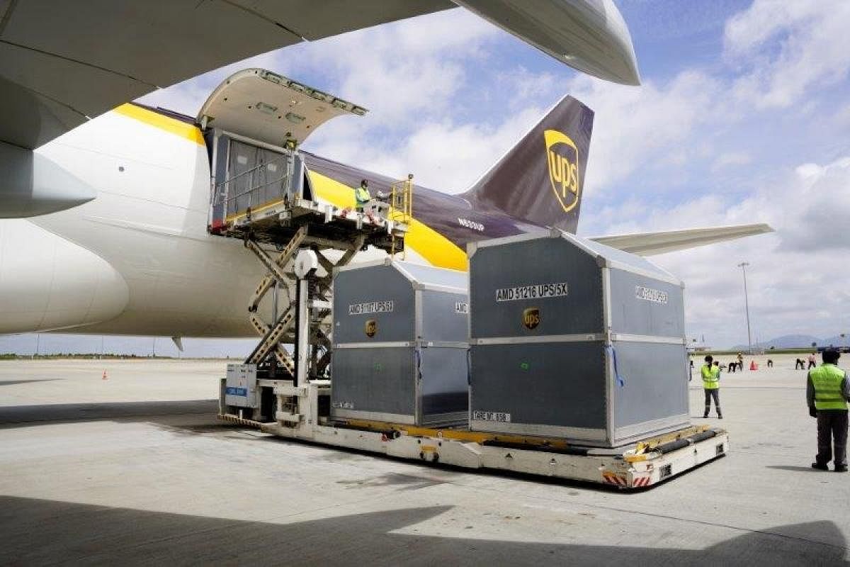 UPS freighter Boeing 747-8 at KIA, launched as part of the gateway facility. Credit: Special arrangement