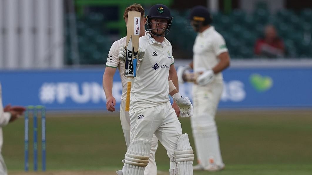 Sam Northeast entered an exclusive group of cricketers to pass 400 runs in a single innings after hitting 410 not out for Glamorgan in an English County Championship match on Saturday. Credit: Twitter/GlamCricket