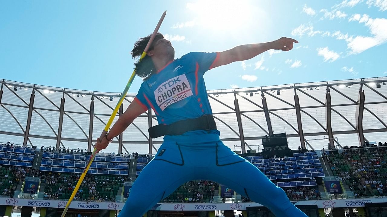 Neeraj Chopra. Credit: AP Photo