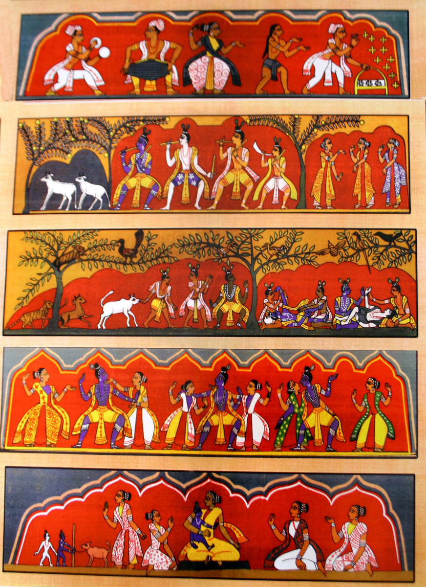 A typical illustration on a Majuli manuscript