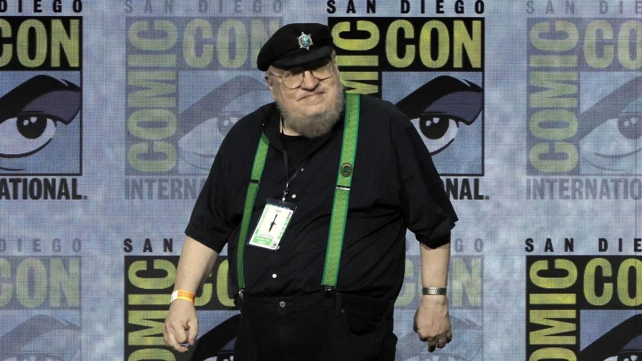 George RR Martin speaks onstage at the "House of the Dragon" panel during 2022 Comic Con International: San Diego. Credit: AFP Photo