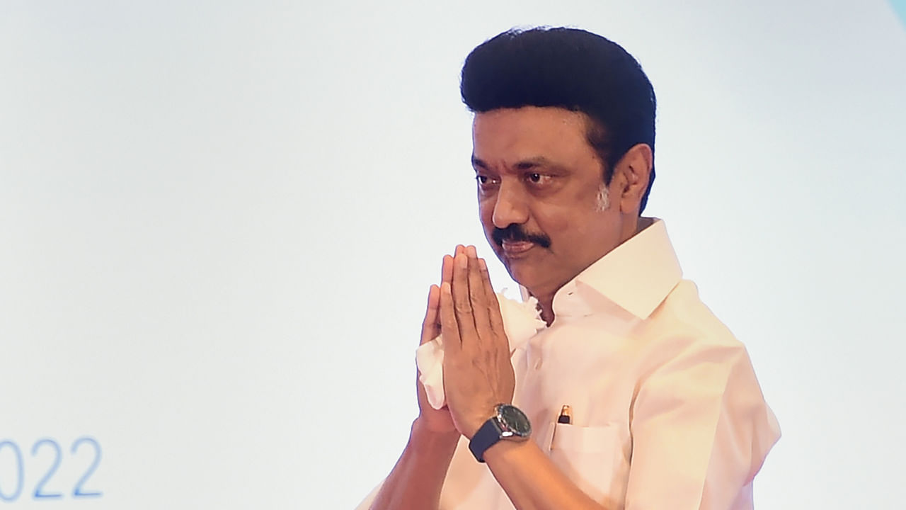 Tamil Nadu Chief Minister M K Stalin during the 'Tamil Nadu - Investors' First Port of Call' Investment Conclave 2022 in Chennai, July 4, 2022. Credit: PTI File Photo