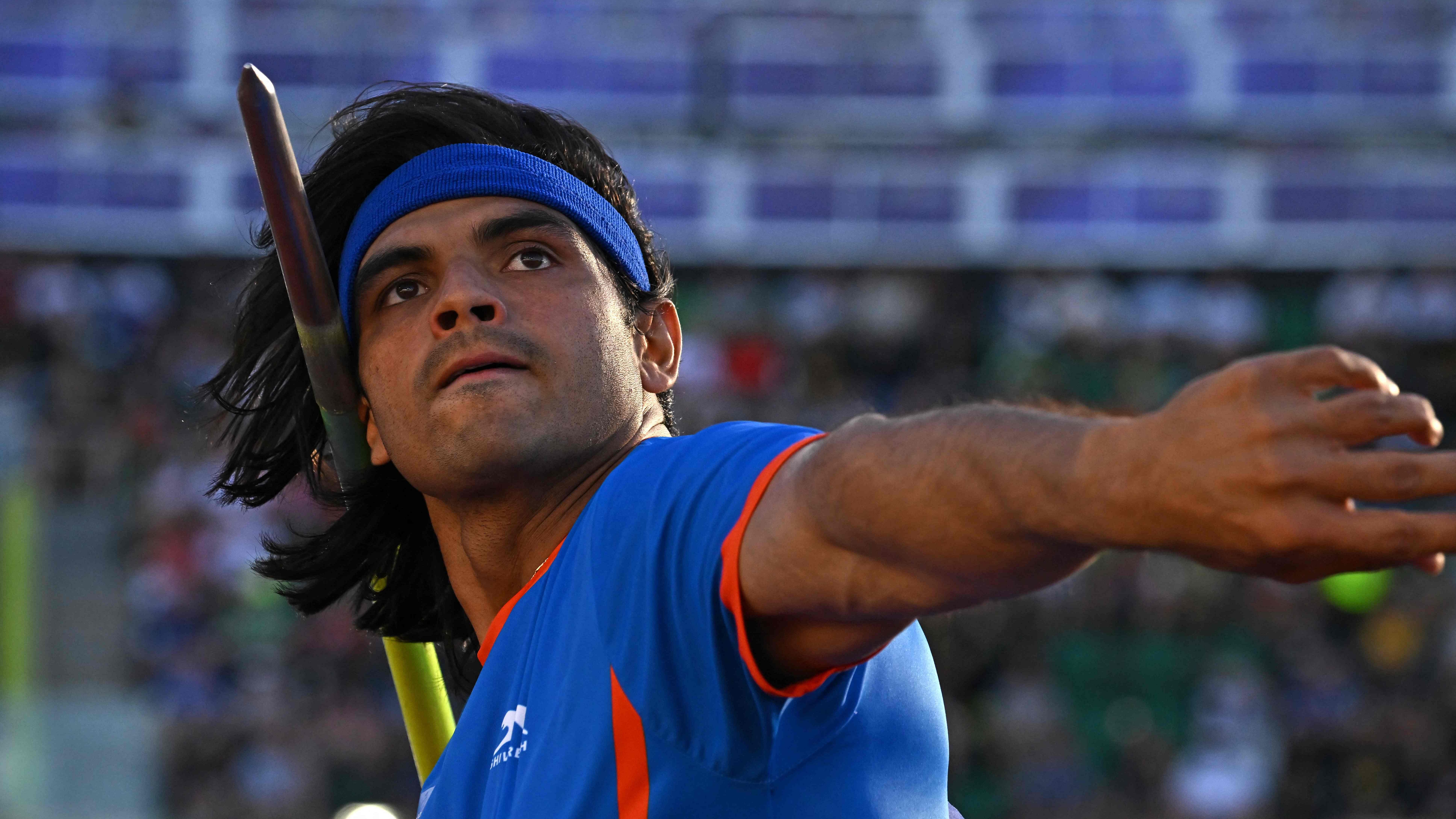 Chopra began with a foul throw and had 82.39m and 86.37m to be at fourth after three rounds. He got his rhythm back with a big fourth round throw of 88.13m, his fourth career-best effort. Credit: AFP Photo