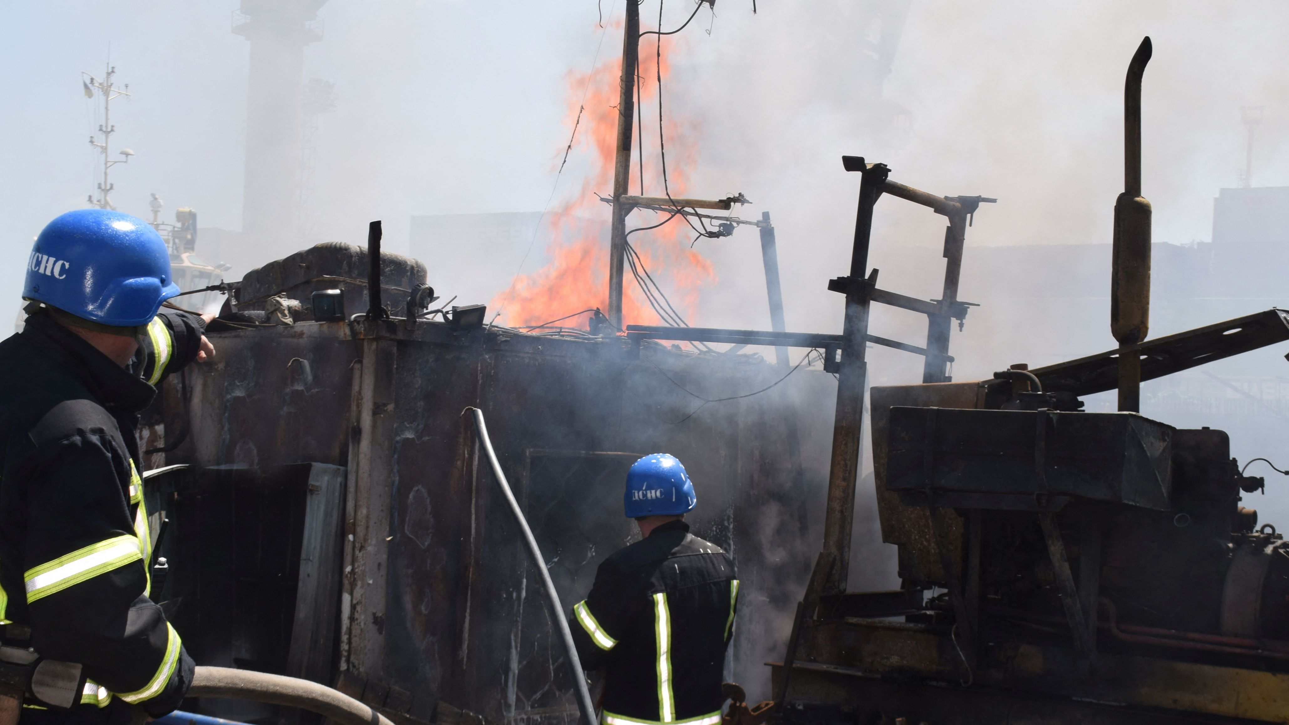 President Volodymyr Zelenskyy denounced the strikes on Odessa as blatant "barbarism" that showed Moscow could not be trusted to implement Friday's deal. Credit: Reuters photo