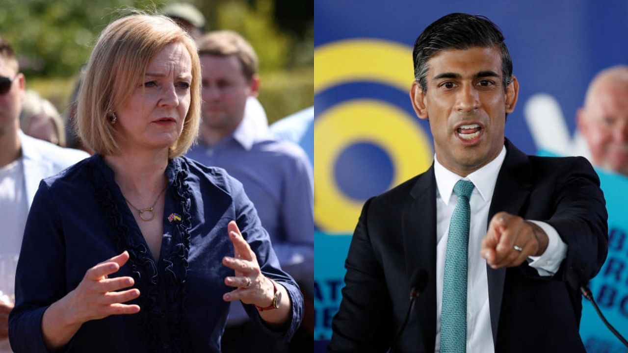 Liz Truss and Rishi Sunak. Credit: Reuters Photo