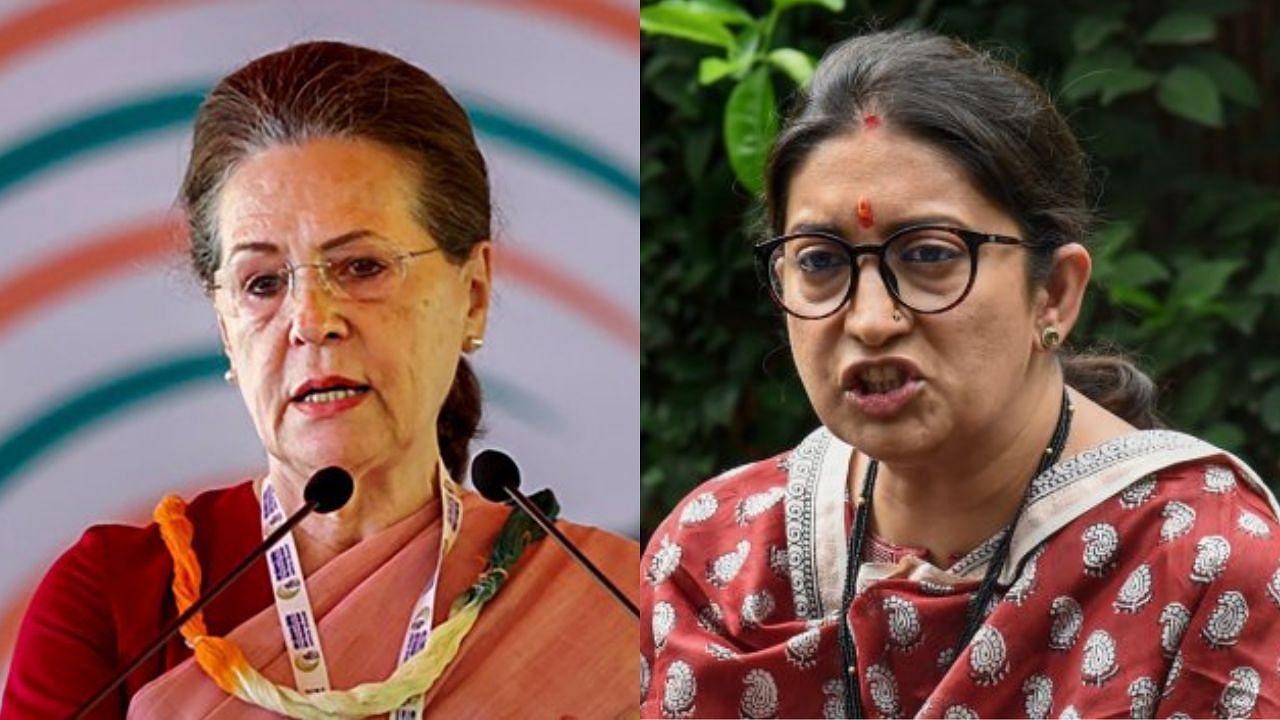 Sonia Gandhi and Smriti Irani. Credit: PTI Photos