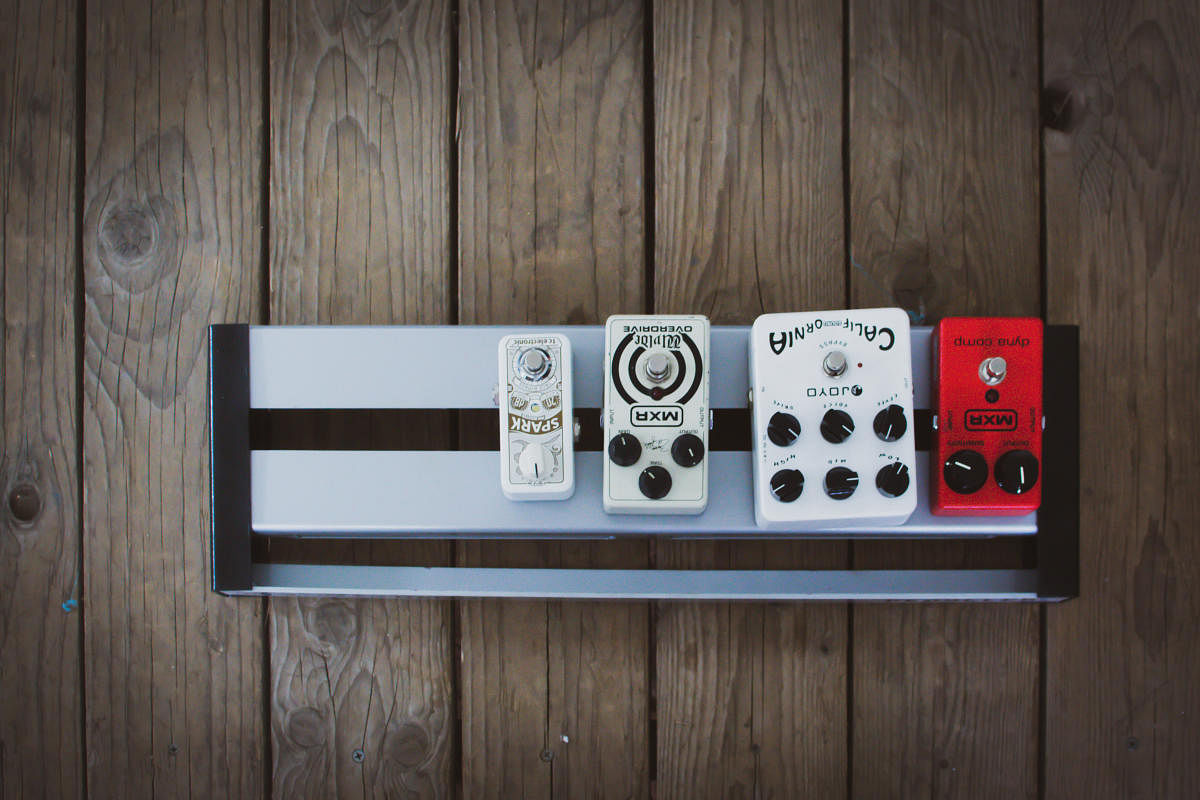 The pedalboard is available in multiple colours. Credit: DH Photo