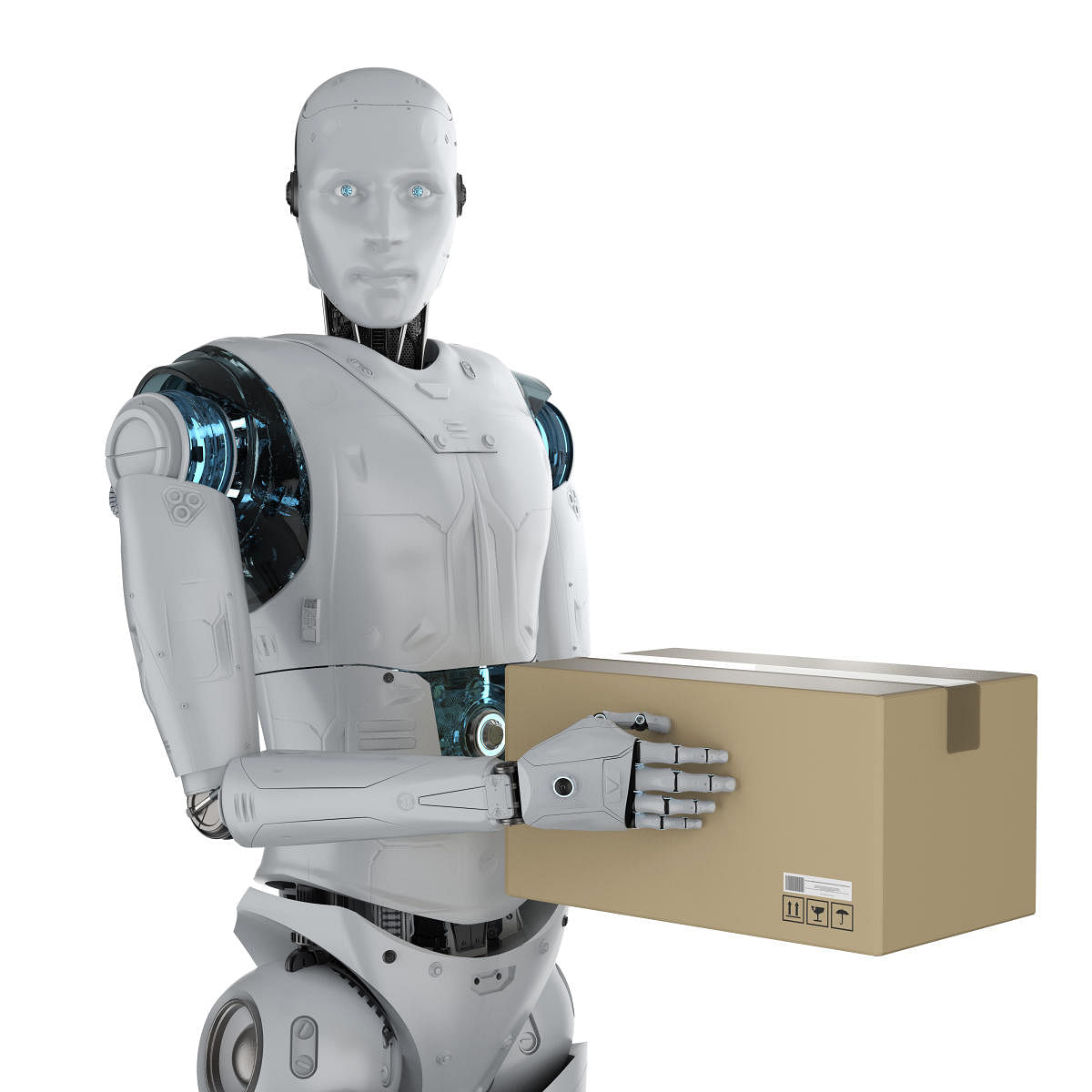 An inspired representative image of the package-delivering robot.