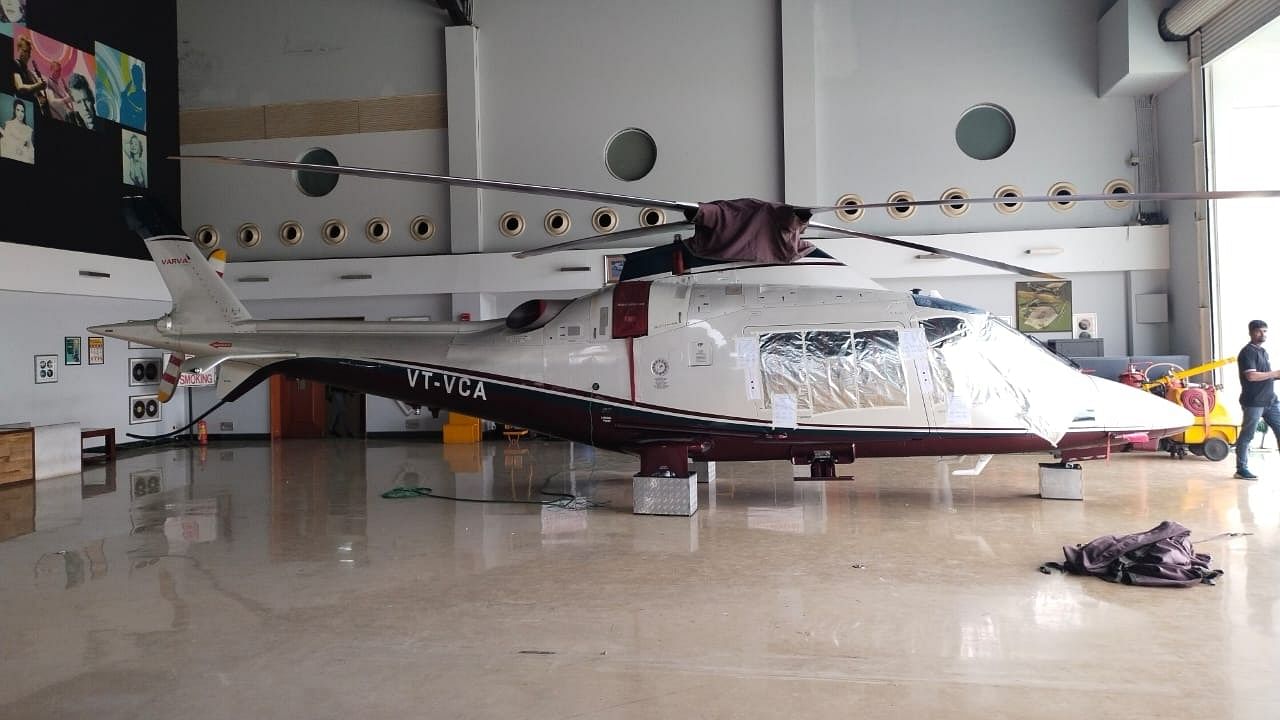 The CBI seized an AgustaWestland helicopter. Credit: IANS Photo