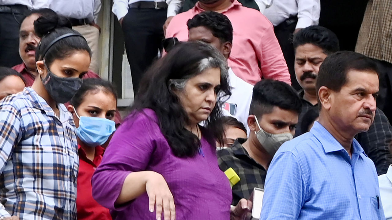 Social activist Teesta Setalvad being produced at Metropolitan Magistrate court in Ahmedabad, Saturday, July 2, 2022. Credit: PTI File Photo