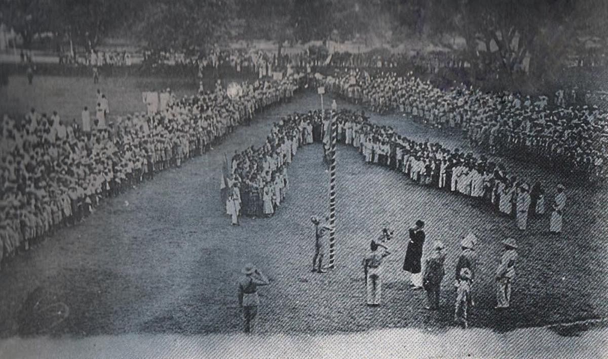 The historic dhwaja satyagraha was held in the small village of Shivapura in Maddur taluk of Mandya district in 1938. Credit: Special arrangement