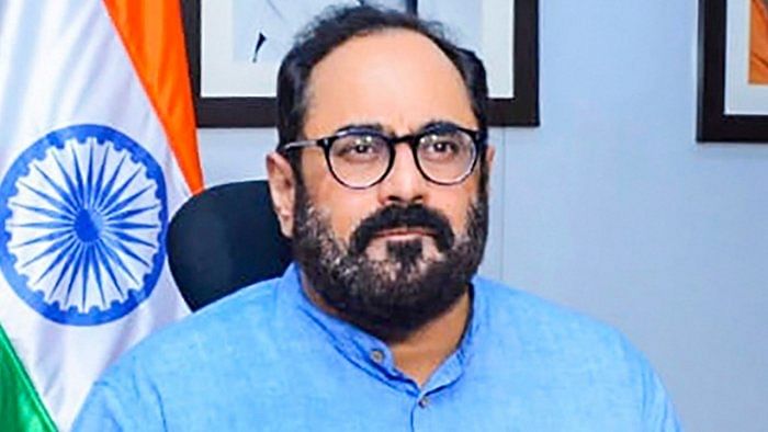 Union minister Rajeev Chandrasekhar. Credit: PTI File Photo