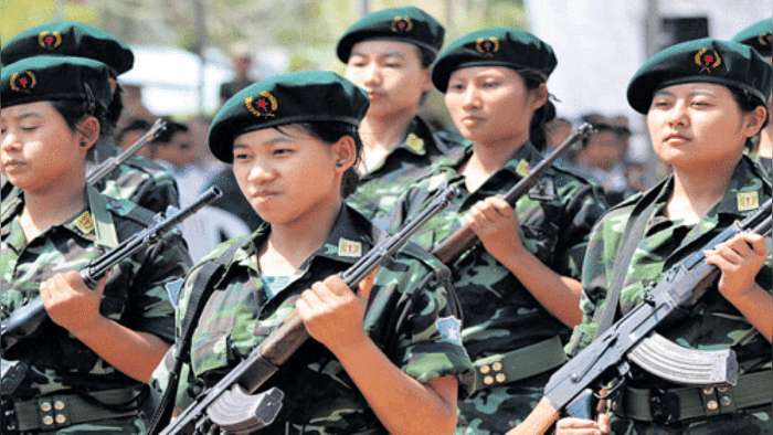 The women armed cadres of NSCN (IM). Credit: File Photo