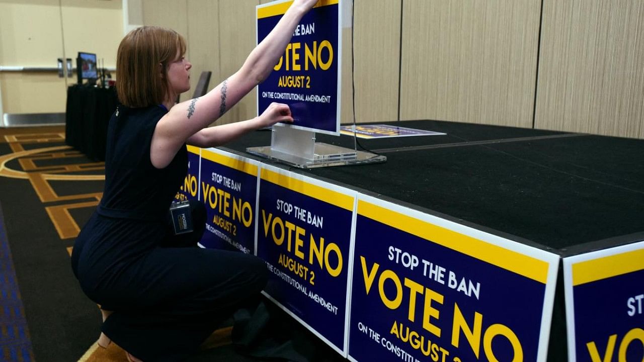 Pro-Choice Kansas primary election watch party. Credit: AFP Photo