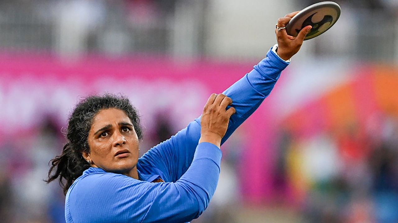 Discus thrower Seema Punia. Credit: PTI Photo