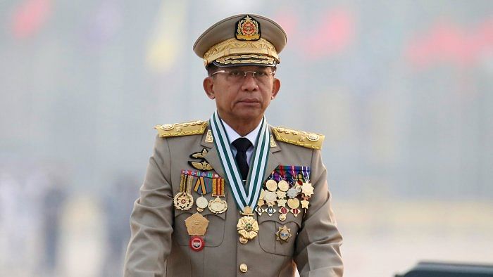 Myanmar's junta chief, Min Aung Hlaing. Credit: AP File Photo