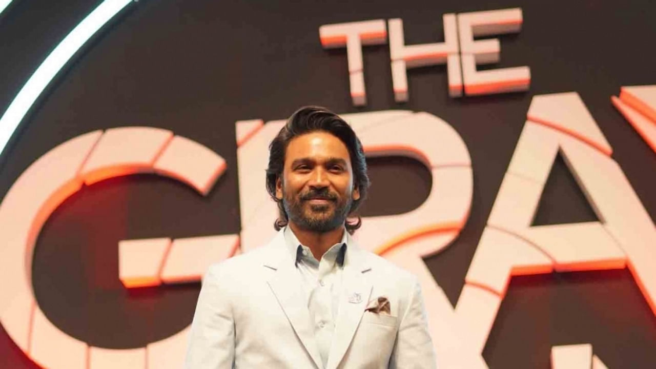  Actor Dhanush during a press conference of Netflix movie The Gray Man in Mumbai on Thursday July 21,2022. Credit: IANS Photo 