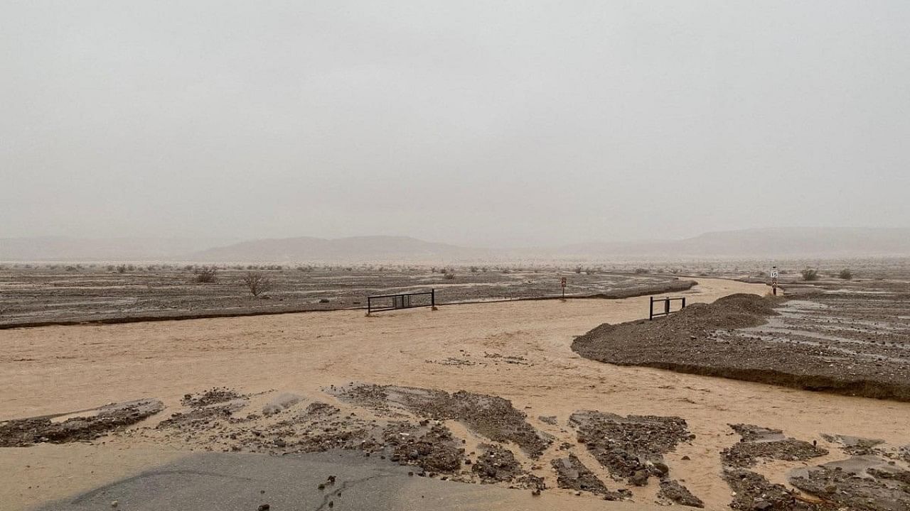 A view shows the monsoonal rain flooded Mud Canyon in Death Valley National Park, California. Credit: Reuters Photo