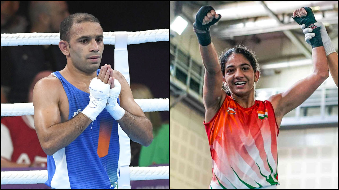 Amit Panghal (left) and Nitu Ghanghas (right) have a shot at CWG gold. Credit: IANS Photos