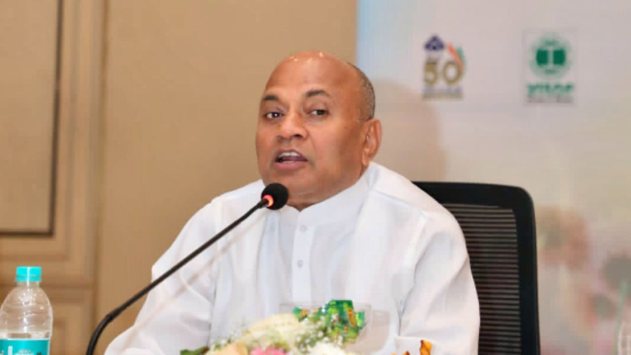 JD(U) leader R C P Singh chairing a meeting of the Consultative Committee of Ministry of Steel, July 1, 2022. Credit: Twitter/@RCP_Singh