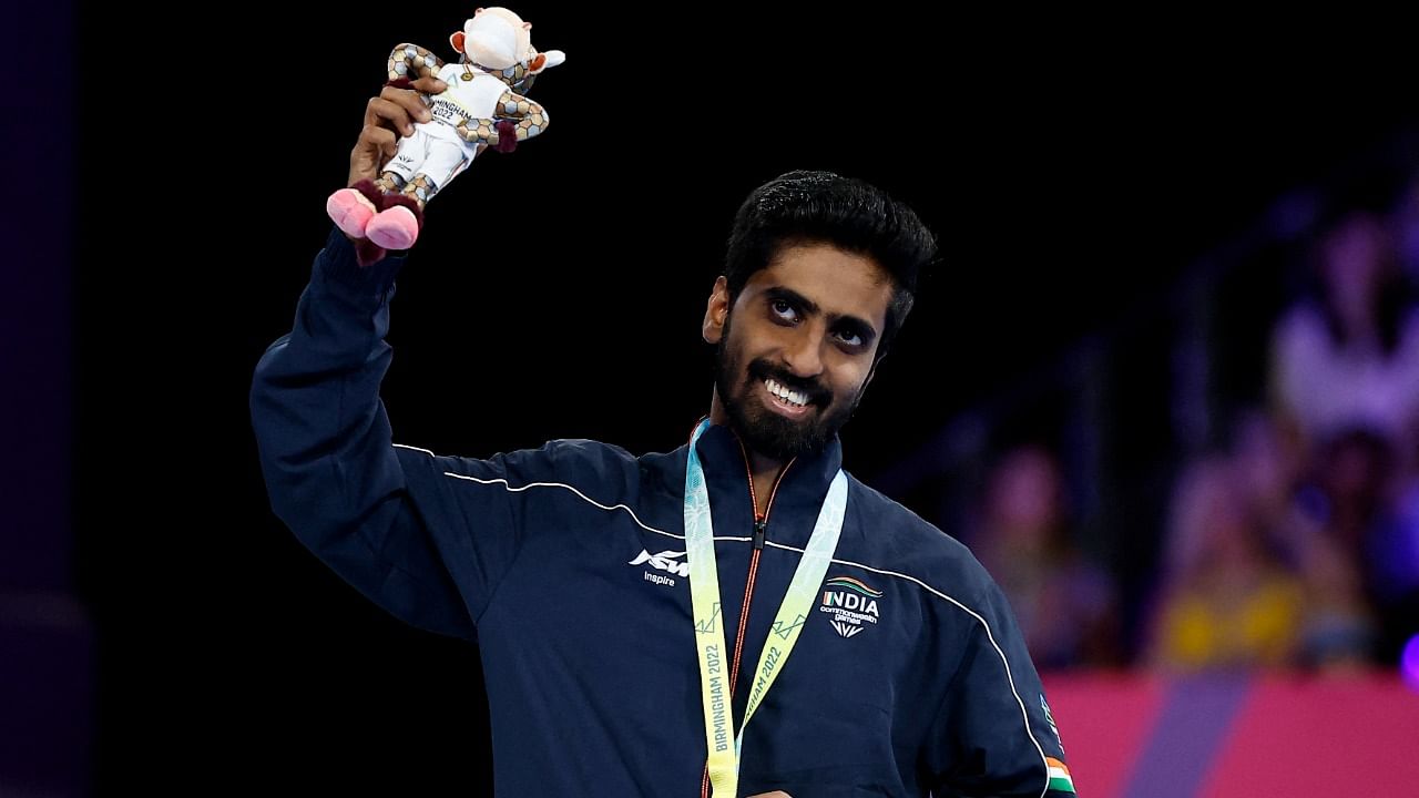 Bronze medallist India's Sathiyan Gnanasekaran. Credit: Reuters Photo
