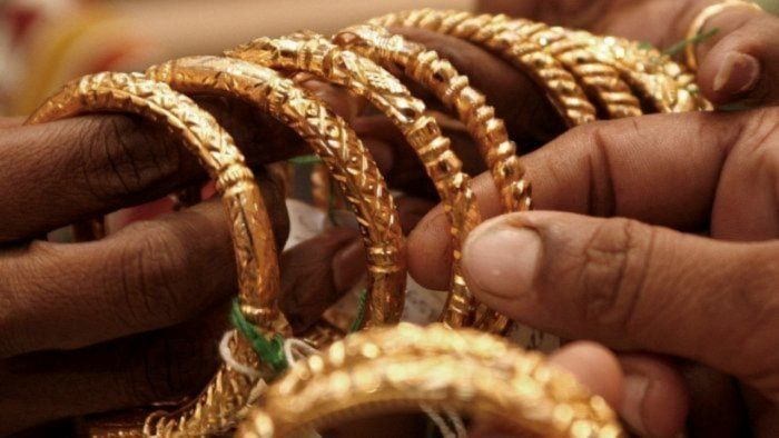 Gold in the national capital on Monday rose by Rs 97 to Rs 52,490 per 10 gram amid rise in international precious metal prices along with depreciation in rupee. Credit: Reuters File Photo