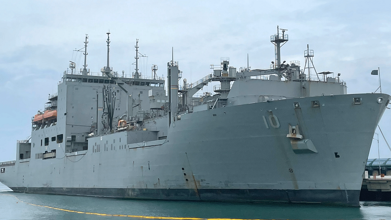 US navy ship arrives for repair in India. Credit: PTI Photo