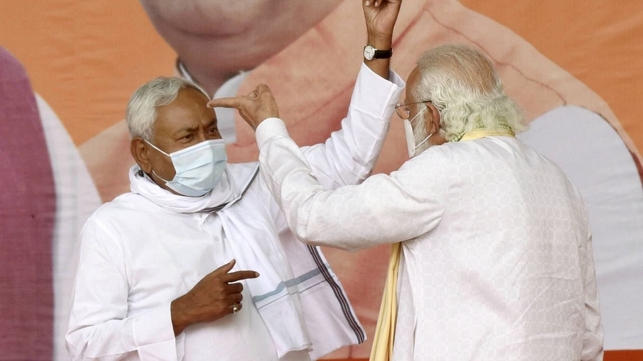 Bihar CM Nitish Kumar (left) and PM Narendra Modi. Credit: PTI Photo