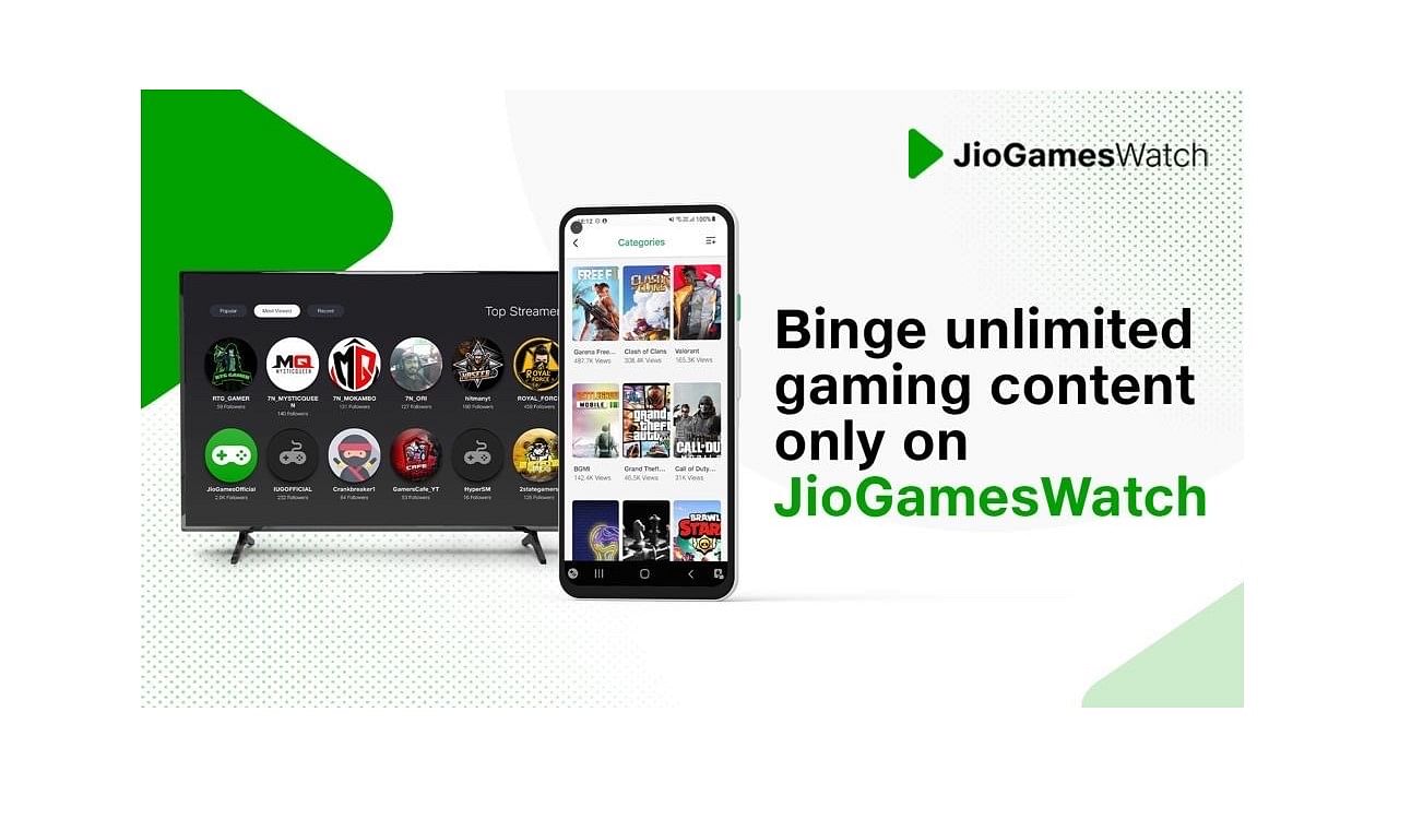 JioGamesWatch will be available on JioGames App. Credit: Reliance Jio