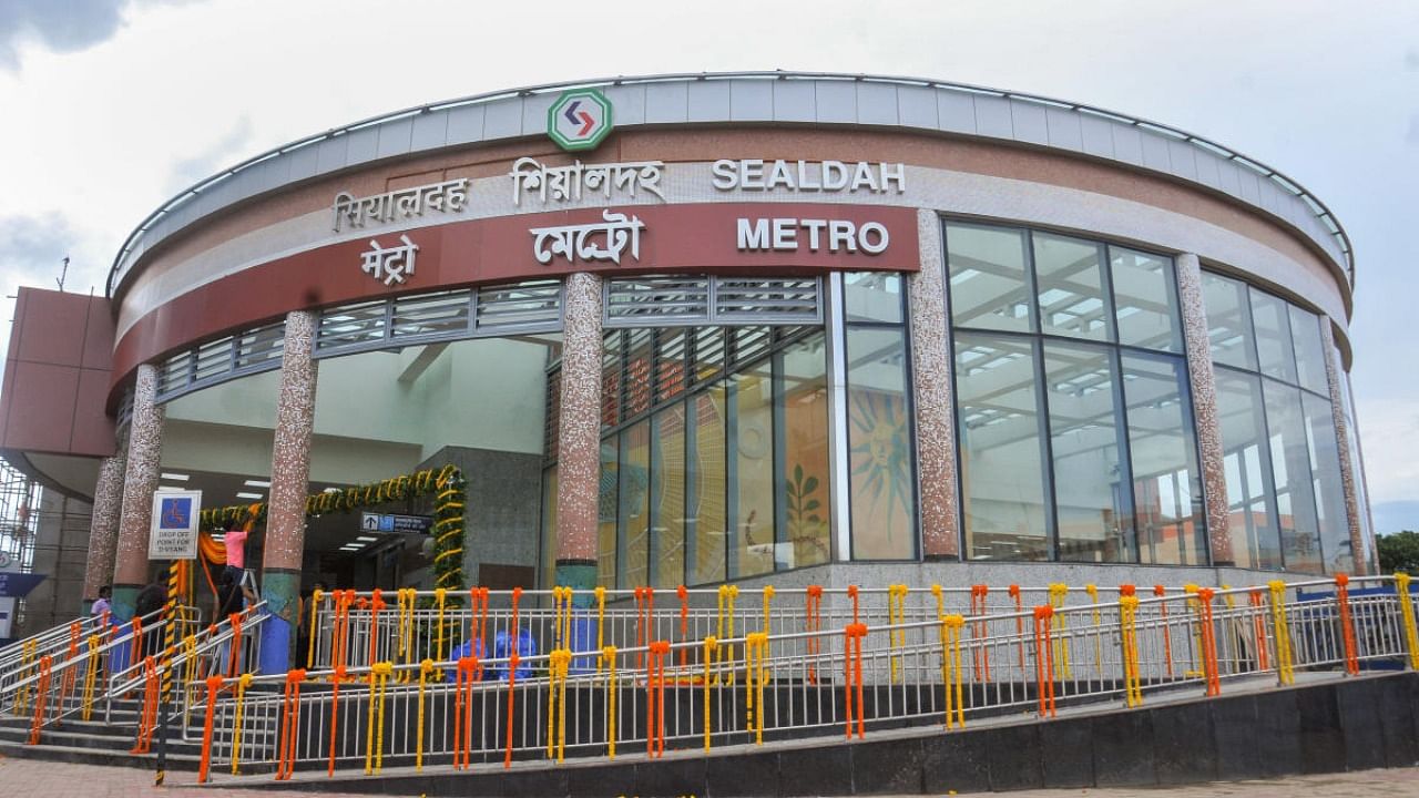 Sealdah Metro station of the East-West Metro corridor during its inauguration, in Kolkata. Credit: PTI Photo