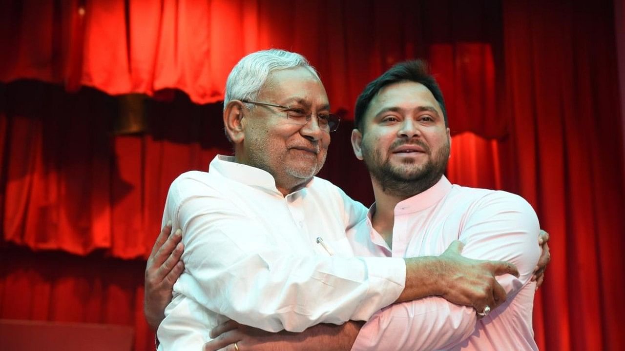 Bihar CM Nitish Kumar and Deputy CM Tejashwi Yadav. Credit: IANS Photo