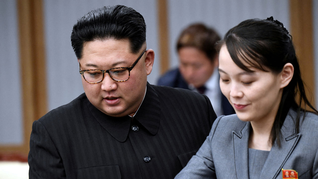 Kim Jong Un and his sister Yo Jong. Credit: Reuters Photo